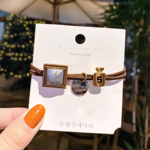 香水瓶 5番 ヘアゴム 髪飾り ゴムどめ ヘアアクセサリー ヘアアレンジ