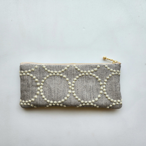 ペンケース メガネケースサイズのポーチ ミナペルホネンパッチワーク