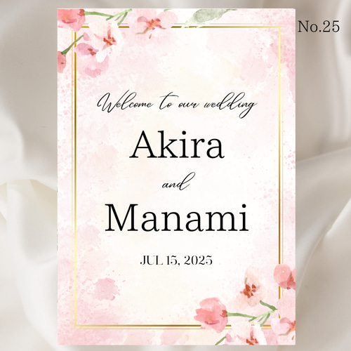 No.23～32ウェルカムボードウェディング結婚式受付サイン