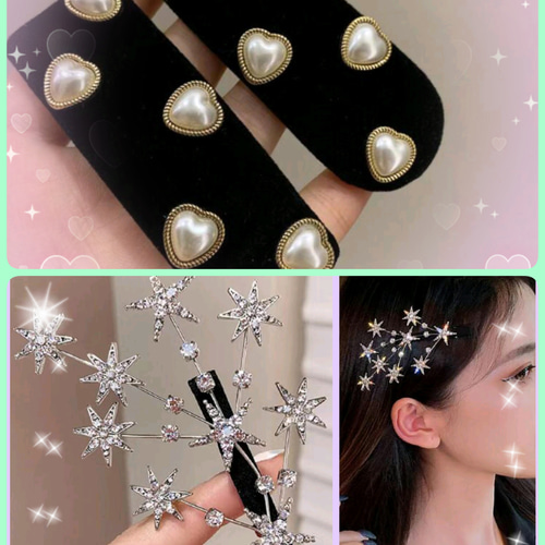 パール付き黒色ヘアピン Amazon | ヘアクリップ 髪留め ヘアピン キラキラ 髪飾り