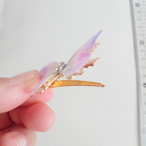 ヘアクリップ6個セット 韓国蝶ちょうかわいい ピンクパープル紫ブルー