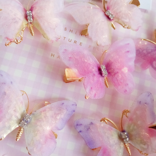 ビーズ装飾付き紫ピンクヘアクリップ 楽天市場】【2個入り】ヘアクリップ kirakira フラワー 約3.5