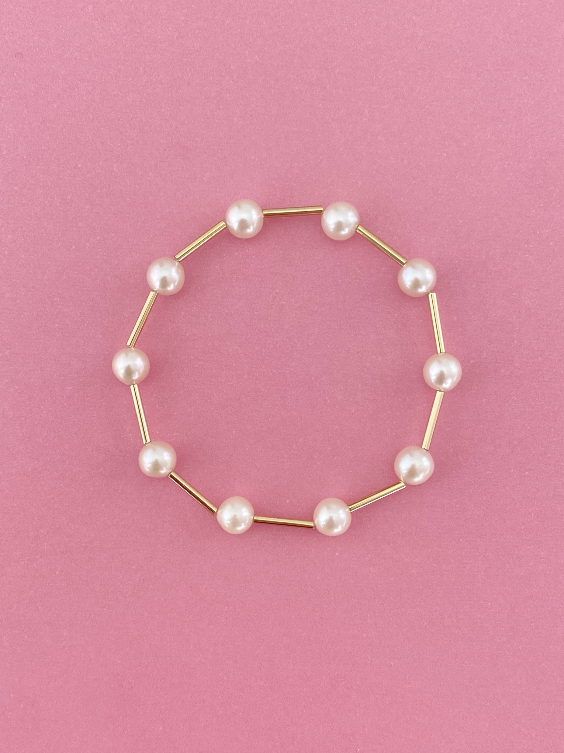 pearl tube bracelet