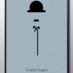 14609■アートポスター　絵画　A3サイズ『チャーリー・チャップリン』イラスト　デザイン　上級マット紙　北欧 1枚目の画像