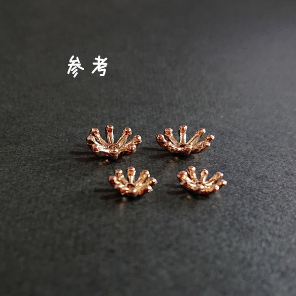 座金 花座 ビーズ 台座 大10mm ゴールド 10個 4枚目の画像