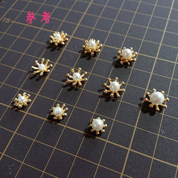 座金 花座 ビーズ 台座 小 8mm ゴールド 10個 3枚目の画像