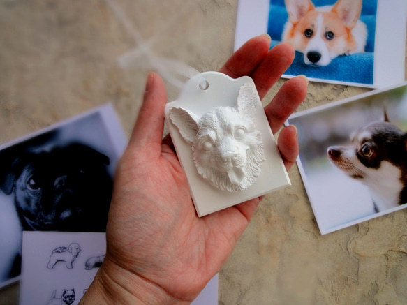 アロマストーンで再現する 犬の肖像 ■ A：コーギー、シェパード 4枚目の画像