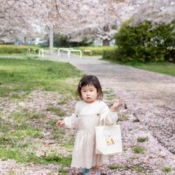 名入れ刺繍　お名前刺繍　ミニバッグ　サブバッグ　エコバッグ　お弁当袋 6枚目の画像