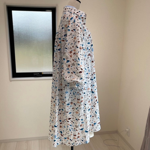 ロングシーズン】 ロングコート バルーン袖 スプリングコート