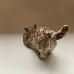 オーブン陶土のストレッチ猫 5枚目の画像