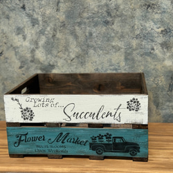 2箱セットA 多肉棚 鉢置き ウッドプランター トレー 苗 多肉植物 花 プランター ボックス 4枚目の画像