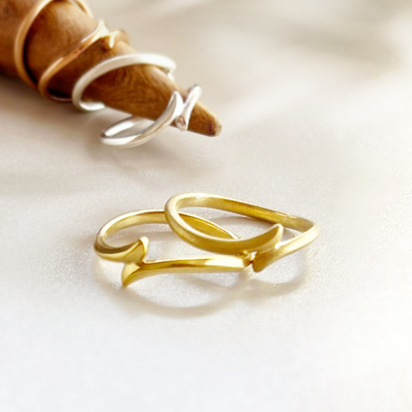 Sprout Ring* 新芽のスプラウトリング 重ね付も楽しいシルバー