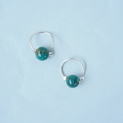 -Blue opal- circle pierce 2枚目の画像