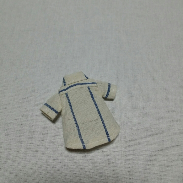 オビツ11　半袖袖シャツ(ストライプ/生成) 4枚目の画像