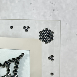 《カブト》ジェットヘマタイト(ブラック系)◼️壁飾り◼️　ガラスフォトフレーム　こどもの日　クリスタルガラス 9枚目の画像