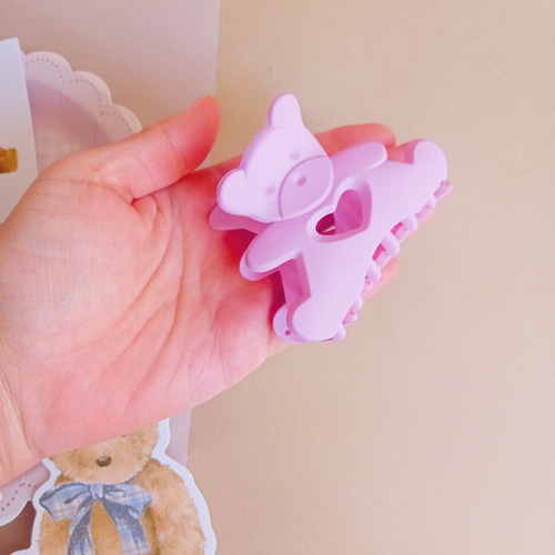 くまちゃんシリーズ☆ベビーヘアクリップ　ヘアゴム くまちゃんシリーズ♡ベビーヘアクリップ ヘアゴム ハンドメイド商品