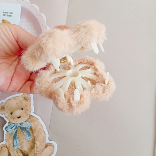 ハンドメイド♡♡ファーバンスクリップ♡Fancy赤ギンガム ハンドメイド♡♡ファーバンスクリップ♡Fancy赤ギンガム 【公式通販】