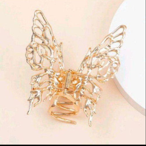 バンスクリップヘアクリップ ゴールド金シルバー銀キラキラ