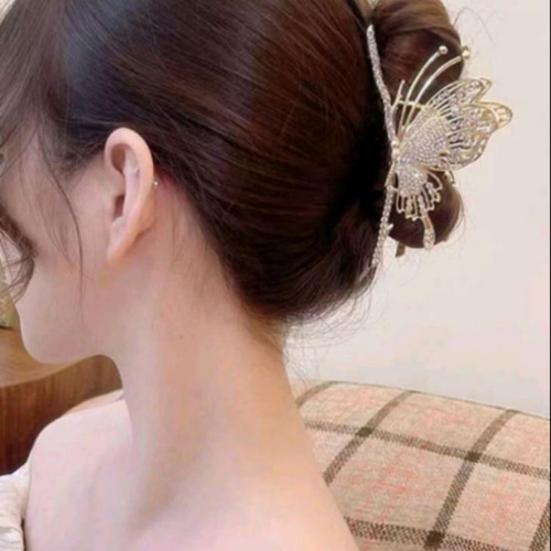バンスクリップヘアクリップ ゴールド金シルバー銀キラキラ