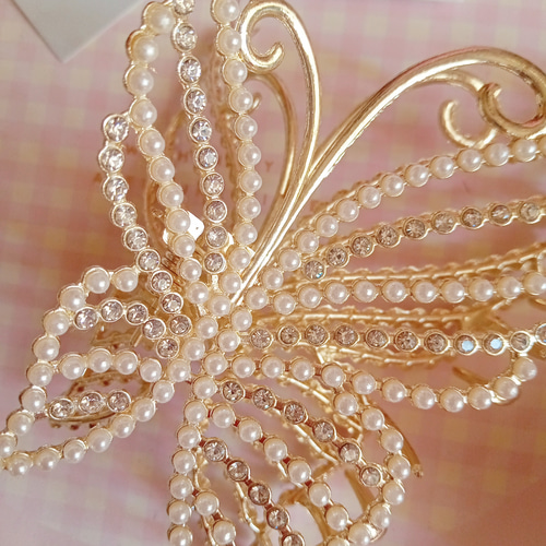 バンスクリップヘアクリップ ゴールド金シルバー銀キラキラ