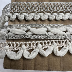 日本製【50cm起】蕾絲花邊絲帶編織絲帶材質雪紡雪紡蕾絲 第2張的照片