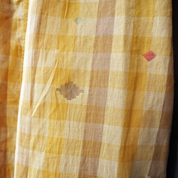 【即納可】ジャムダニ織・フレンチスリーブシャツワンピ（NK24-004-mustard） 11枚目の画像