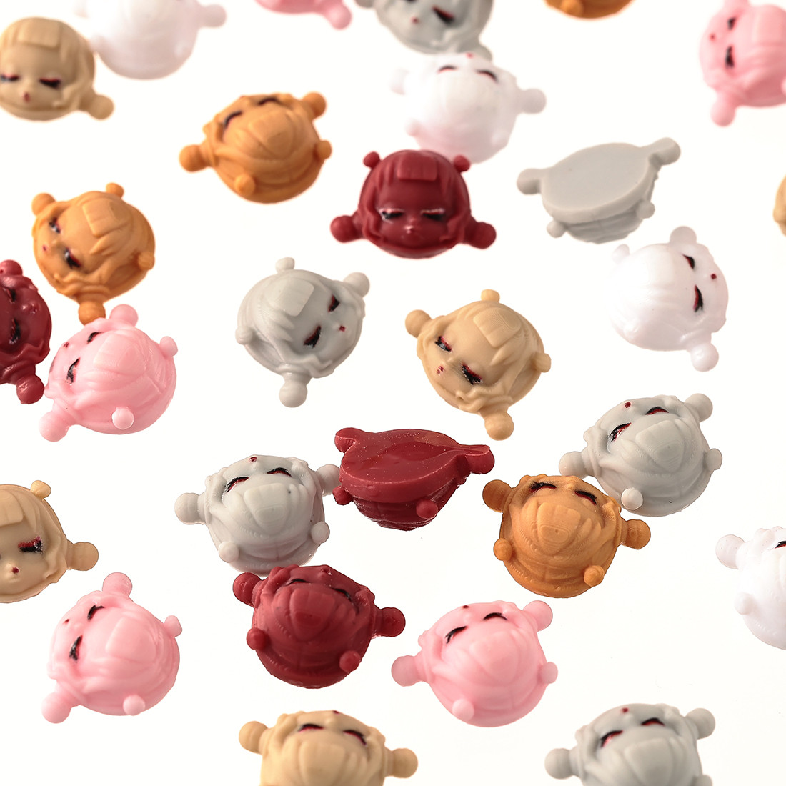 デコパーツ キャラクター 8mm ミックス 250個 3D 顔 ネイルパーツ ミニ