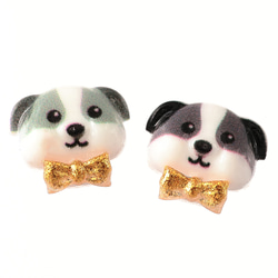 デコパーツ 動物 犬 リボン 10mm ミックス 250個 3D ネイルパーツ ミニ ハンドメイド パーツ BD3773 3枚目の画像