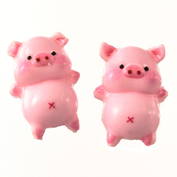 デコパーツ 動物 ぶた 14mm ピンク 200個 3D アニマル ネイルパーツ ミニ 豚 手芸 パーツ BD3776 3枚目の画像