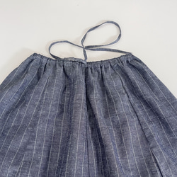 8枚はぎスカート　* Linen chambray stripe * 4枚目の画像