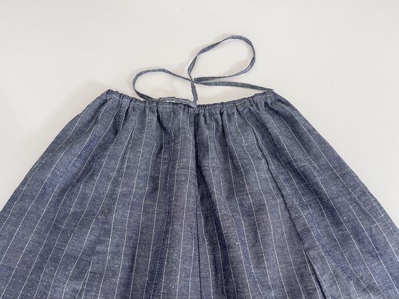 8枚はぎスカート　* Linen chambray stripe * 4枚目の画像
