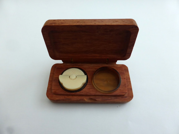 携帯用 本象牙ミニ印鑑 木製＆革ケース付 φ15 龍雲姓名判断鑑定印鑑お作りします！マンモス印鑑16.5mm★吉相体★印鑑オーダー AA1427113917(11000円)