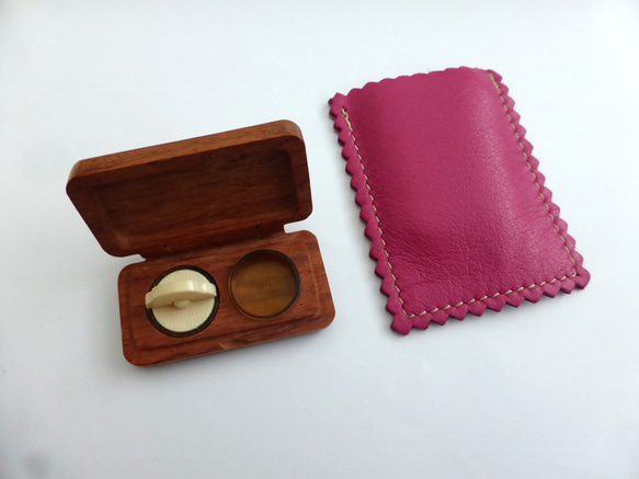 携帯用 本象牙ミニ印鑑 木製＆革ケース付 φ15 龍雲姓名判断鑑定印鑑お作りします！マンモス印鑑16.5mm★吉相体★印鑑オーダー AA1427113917(11000円)