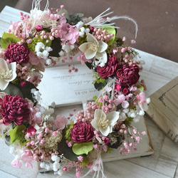 【早割＊母の日2024】かすみピンクの花束wreath 5枚目の画像