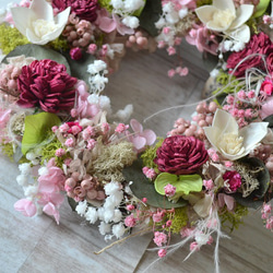 【早割＊母の日2024】かすみピンクの花束wreath 4枚目の画像