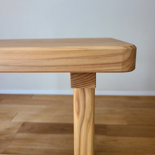 ナチュラルウッドミニテーブル 一枚板 ベンチ ローテーブル 椅子 木製