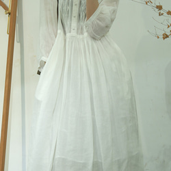 新作.品質よい麻/リネンドレス.上品な涼しいワンピース　ミディアムスカート　4色 3枚目の画像