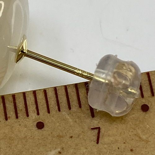 k18YG AU750 18金 マベパール ピアス 1ペア 11ミリ ピアス