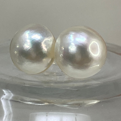 Au750 マベパールピアス k18YG AU750 18金 マベパール ピアス 1ペア 11ミリ ピアス