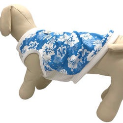 メッシュ 接触冷感 クール 犬服 夏 ブルー タンクトップ スカート イタグレ コーギー フレブル ダックス  夏服 服 11枚目の画像