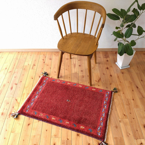 ギャッベ ペルシャ絨毯 57x44cm ギャベ 玄関マット 手織り ラグ 絨毯 ペルシャ絨毯 ギャッベ 60x85cm 玄関マット 手織りラグ