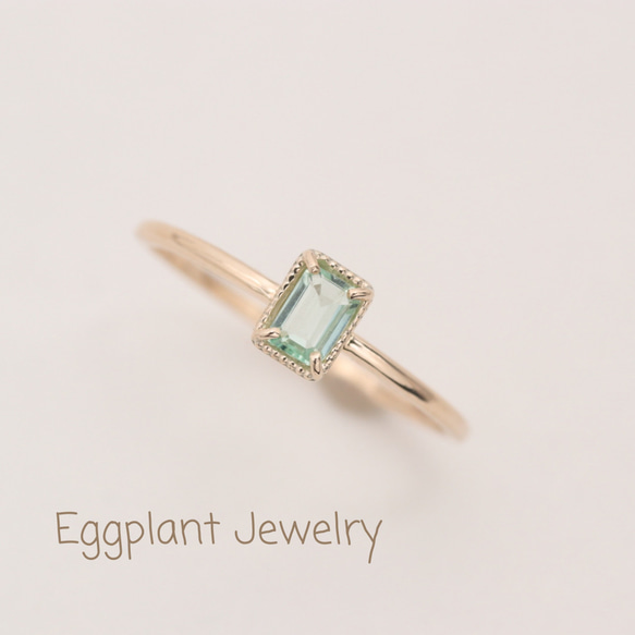 K10/1点物】グリーンベリルリング 指輪・リング EggPlant 通販
