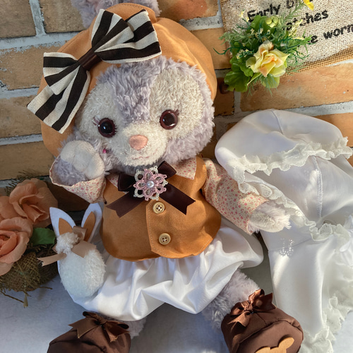 リーナベルS 山吹色色うさぎ9点コスチューム ベレー帽 ステラルーや