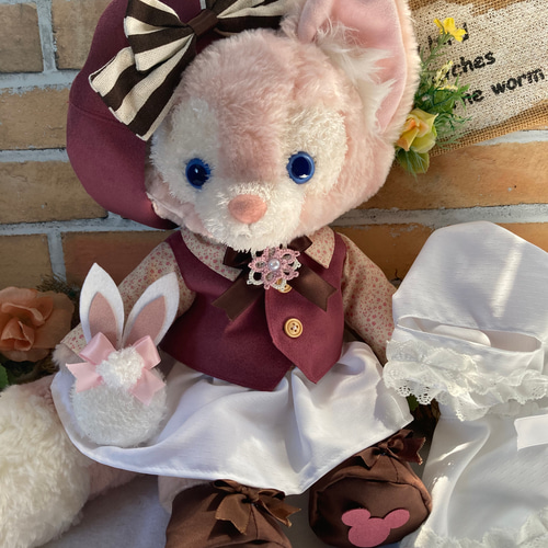 リーナベルS ピンク色うさぎ9点コスチューム ベレー帽 ステラルーや