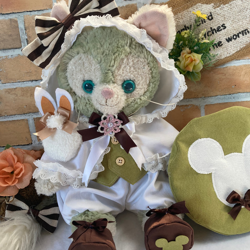 リーナベルS ピンク色うさぎ9点コスチューム ベレー帽