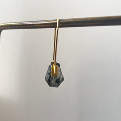 1点モノJewelry 天然石ピアス_Black quartz-003 3枚目の画像