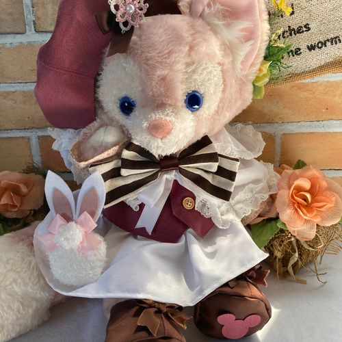 ジェラトーニ S 山吹色うさぎ10点コスチューム ベレー帽 リーナベルや