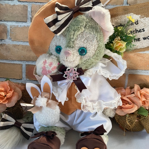 ジェラトーニ S 山吹色うさぎ10点コスチューム ベレー帽 リーナベルや
