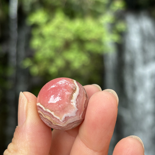 ミニ☆ロードクロサイト（インカローズ）☆スフィア☆22.3mm☆瀧川神社