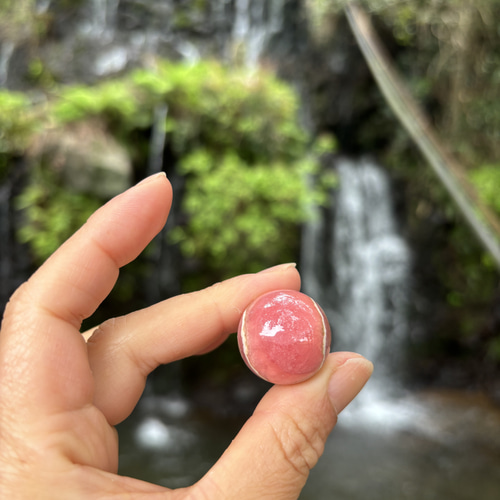 ミニ☆ロードクロサイト（インカローズ）☆スフィア☆22.3mm☆瀧川神社